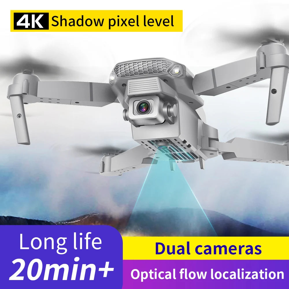 E88 Pro Foldable Drone — 4K HD Dual Camera, WiFi FPV & 15-Min Flight