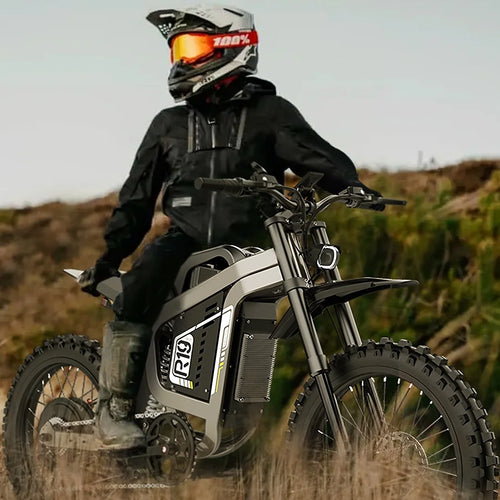 3000W Electric Dirt Bike – 72V 40AH Battery, 80 km/h, Hydraulic Disc Brakes