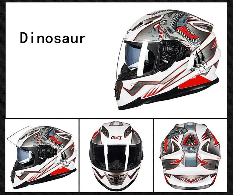 Full Face Motorcycle Helmet – DOT Approved, ABS Shell, M/L/XL