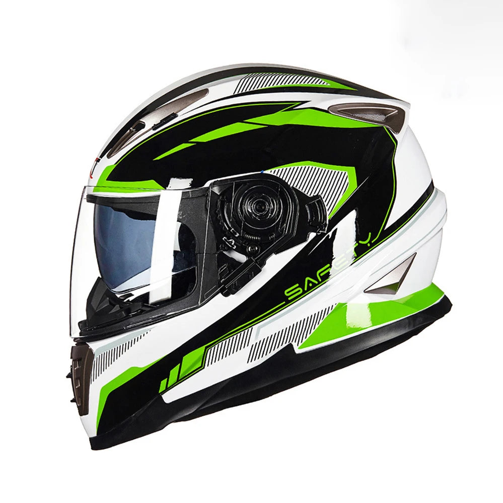 Full Face Motorcycle Helmet – DOT Approved, ABS Shell, M/L/XL