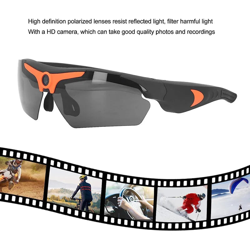 Smart Cycling Glasses with 1080p Camera – Bluetooth, Voice Assistant, 64GB
