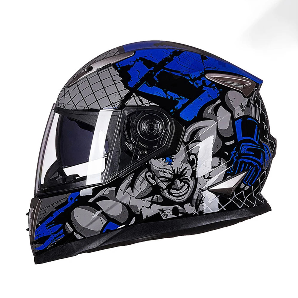 Full Face Motorcycle Helmet – DOT Approved, ABS Shell, M/L/XL