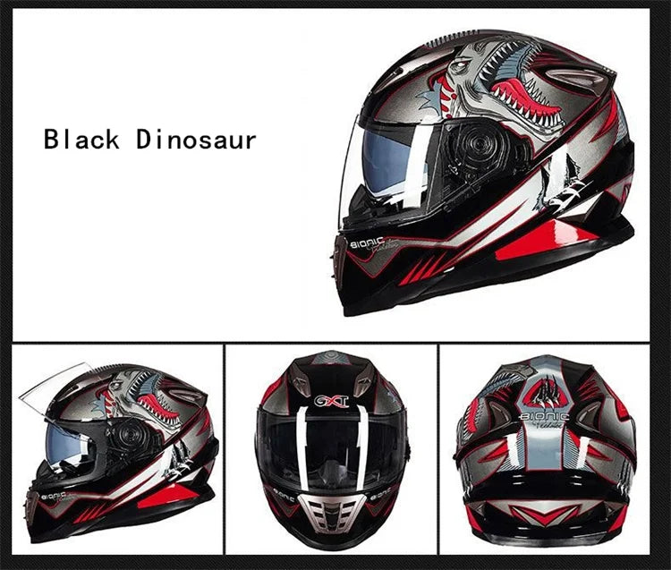 Full Face Motorcycle Helmet – DOT Approved, ABS Shell, M/L/XL
