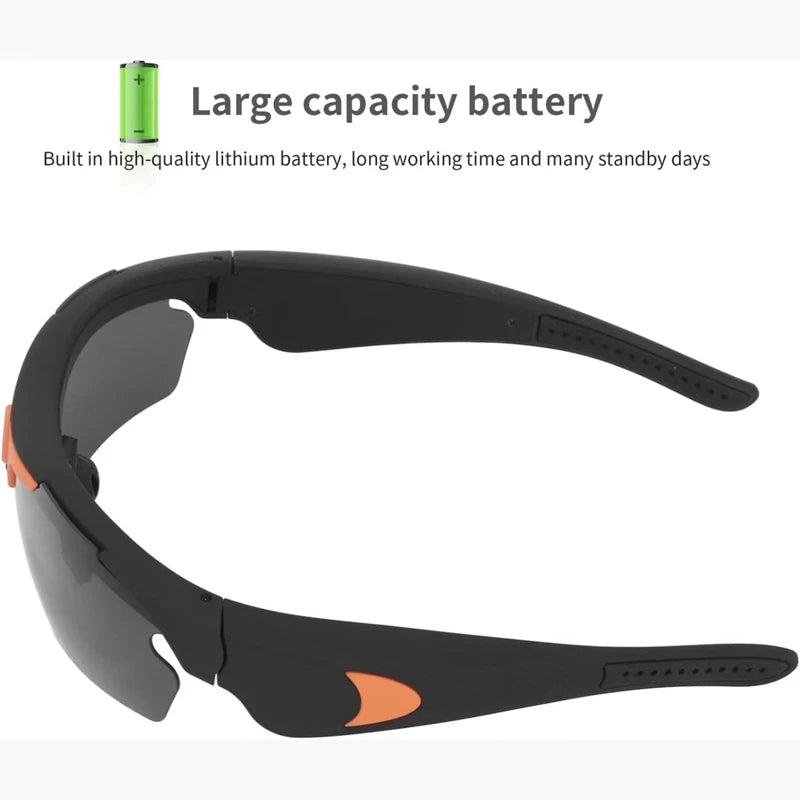 Smart Cycling Glasses with 1080p Camera – Bluetooth, Voice Assistant, 64GB