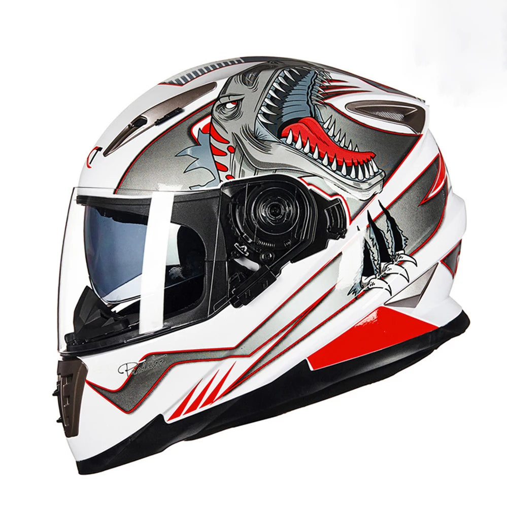 Full Face Motorcycle Helmet – DOT Approved, ABS Shell, M/L/XL