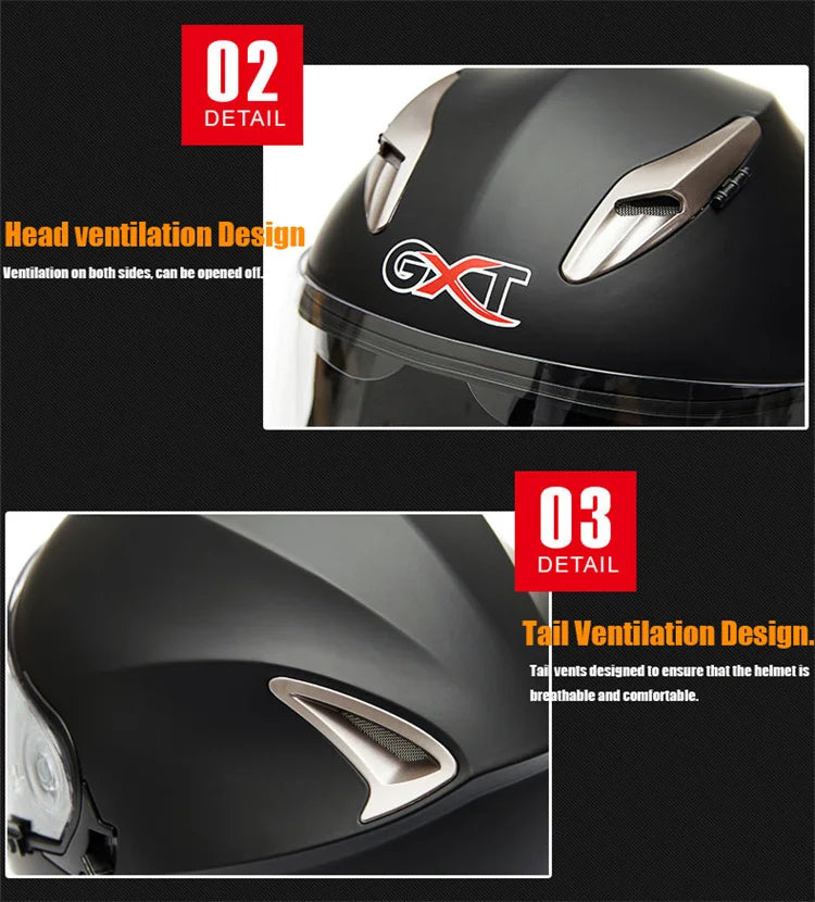 Full Face Motorcycle Helmet – DOT Approved, ABS Shell, M/L/XL