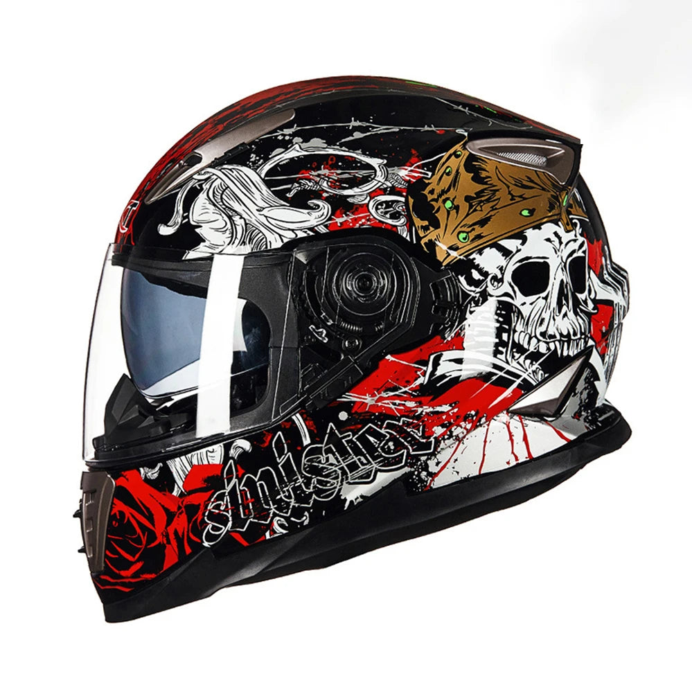 Full Face Motorcycle Helmet – DOT Approved, ABS Shell, M/L/XL