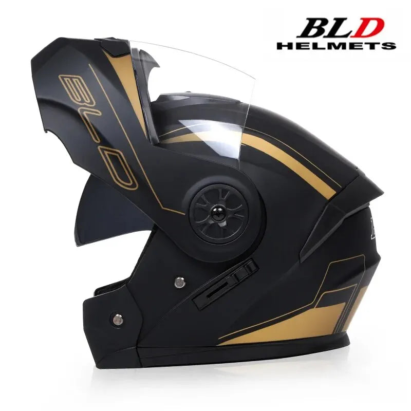 Flip-Up Modular Motorcycle Helmet – Dual Lens, DOT Approved, S/M/L