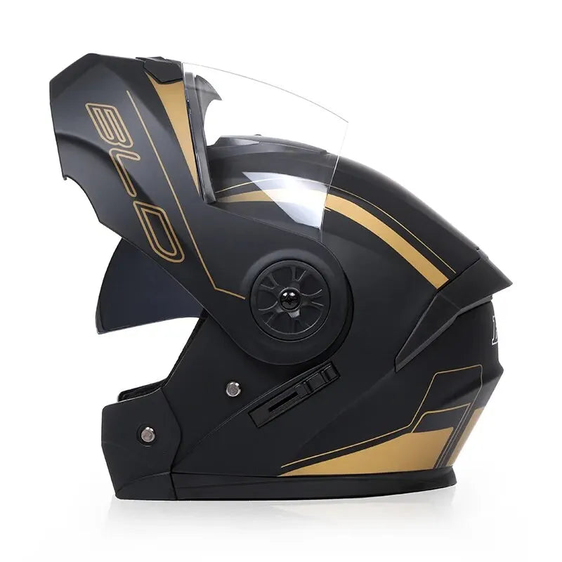 Flip-Up Modular Motorcycle Helmet – Dual Lens, DOT Approved, S/M/L