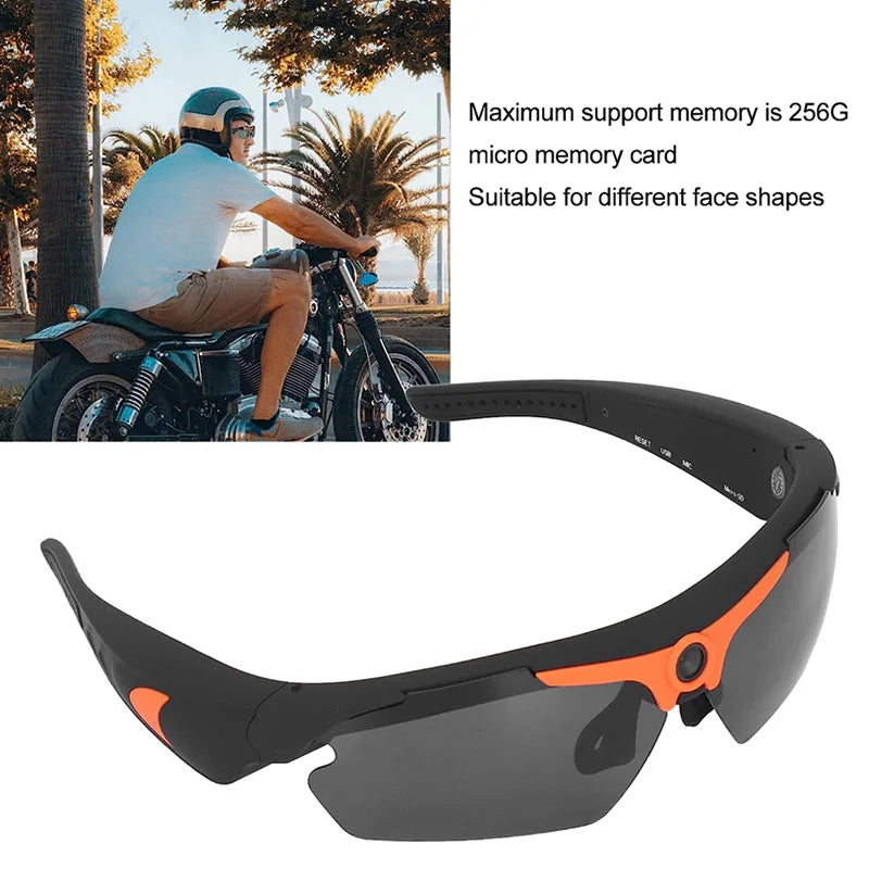 Smart Cycling Glasses with 1080p Camera – Bluetooth, Voice Assistant, 64GB
